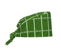 Kuilepa American Football Field2 Print Working Caps With Sweatband Adjustable Working Hats Elastic Scrub Hats Nurse Scrub Cap Nurse Hats