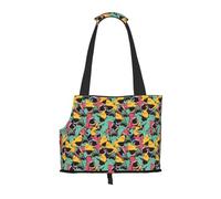 Kuilepa Angry Shark Pattern Print Dog Carrier for Small Dogs,Soft Sided Pet Carrier Bag with Pockets,Portable Medium Dog Puppy Large Cat Travel Handbag Tote for Hiking Traveling Outdoor