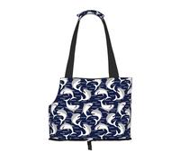 Kuilepa Angry Shark Print Dog Carrier for Small Dogs,Soft Sided Pet Carrier Bag with Pockets,Portable Medium Dog Puppy Large Cat Travel Handbag Tote for Hiking Traveling Outdoor