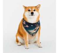 Kuilepa Artistic Starry Sky Moon Book Print Dog Bandana Birthday Gift Washable Bandana Scarf for Small to Large Dog Puppy Cat-Small