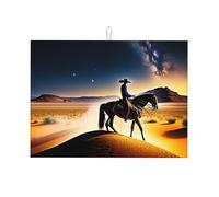 Kuilepa Azure Sky Western Desert Cowboy Print Dish Drying Mat For Kitchen Counter Drying Mats Microfiber Kitchen Countertop Protector Dishes Pad Large18x24 Inch
