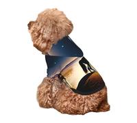 Kuilepa Azure Sky Western Desert Cowboy Print Dog Hoodie Security Dog Sweater Dog Clothes Dog Hoodie Sweatshirt for Small Medium Large Dogs (Xs-XXL)