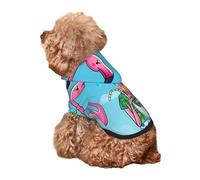 Kuilepa Beach Flamingo Trio Print Dog Hoodie Security Dog Sweater Dog Clothes Dog Hoodie Sweatshirt for Small Medium Large Dogs (Xs-XXL)