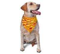 Kuilepa Bees On Hive Honeycomb Print Dog Bandana Birthday Gift Washable Christmas Bandana Scarf for Small to Large Dog Puppy Cat