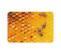 Kuilepa Bees On Hive Honeycomb Print Doormat Indoor Outdoor Patio Door Mats Non-Slip Entrance Mat for Home,Outside Entry,Yard,Floor,Patio 23.6" X 15.7"
