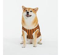 Kuilepa Black and Orange Houndstooth Print Dog Sweater Pullover Cold Weather Vest for Dogs Dog Sweatshirt Dog Jacket for Indoor and Outdoor Use