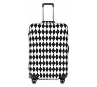 Kuilepa Black And White Diamonds Print Luggage Covers For Suitcase,Elastic Washable & Stretchable Suitcase Covers For Luggage, Anti-Scratch - Fits 18-32 Inch Luggage-No Luggage Included, Black, M