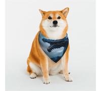 Kuilepa Blue Thunder Storm Dragon Print Dog Bandana Birthday Gift Washable Bandana Scarf for Small to Large Dog Puppy Cat-Small