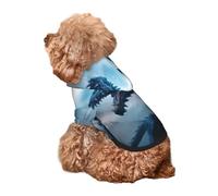 Kuilepa Blue Thunder Storm Dragon Print Dog Hoodie Security Dog Sweater Dog Clothes Dog Hoodie Sweatshirt for Small Medium Large Dogs (Xs-XXL)