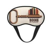 Kuilepa Books Key to Knowledge Print Sleep Eye Mask for Men Women,Light Blocking Night Blindfold,Soft Eye Shade Cover for Travel