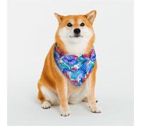 Kuilepa Bright Flowers Print Dog Bandana Birthday Gift Washable Bandana Scarf for Small to Large Dog Puppy Cat-Large
