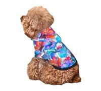Kuilepa Bright Flowers Print Dog Hoodie Security Dog Sweater Dog Clothes Dog Hoodie Sweatshirt for Small Medium Large Dogs (Xs-XXL)