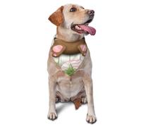 Kuilepa Brown Bunny Print Dog Bandana Birthday Gift Washable Christmas Bandana Scarf for Small to Large Dog Puppy Cat