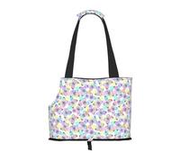 Kuilepa Butterflies On Polka Dots Print Dog Carrier for Small Dogs,Soft Sided Pet Carrier Bag with Pockets,Portable Medium Dog Puppy Large Cat Travel Handbag Tote for Hiking Traveling Outdoor