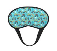 Kuilepa Cartoon Monster Truck Print Sleep Eye Mask for Men Women,Light Blocking Night Blindfold,Soft Eye Shade Cover for Travel