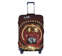 Kuilepa Casino King And Playing Cards Print Luggage Covers For Suitcase,Elastic Washable & Stretchable Suitcase Covers For Luggage, Anti-Scratch - Fits 18-32 Inch Luggage-No Luggage Included, Black, S