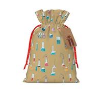 Kuilepa Chemistry Class Print Linen Burlap Bags With Gift Tags,Gift Bags Wedding Party,Christmas Birthday Presents For Party Home Supplies