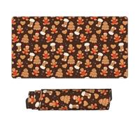 Kuilepa Christmas Gingerbread Cookies Print Large Gaming Mouse Pad,Non-Slip Waterproof Rubber Base Mouse Pad for Gaming & Office & Home,29.5 X 16inch