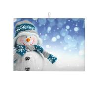 Kuilepa Christmas Snowman In The Snow Print Dish Drying Mat For Kitchen Counter Drying Mats Microfiber Kitchen Countertop Protector Dishes Pad Large18x24 Inch