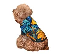 Kuilepa Colorful Cloud Butterfly Sunflower Print Dog Hoodie Security Dog Sweater Dog Clothes Dog Hoodie Sweatshirt for Small Medium Large Dogs (Xs-XXL)