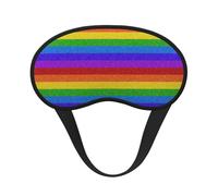 Kuilepa Colorful Glitter Rainbow Print Sleep Eye Mask for Men Women,Light Blocking Night Blindfold,Soft Eye Shade Cover for Travel