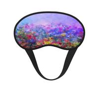 Kuilepa Colorful Purple Cosmos Flower Print Sleep Eye Mask for Men Women,Light Blocking Night Blindfold,Soft Eye Shade Cover for Travel