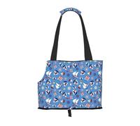 Kuilepa Colorful Sailing Ship Print Dog Carrier for Small Dogs,Soft Sided Pet Carrier Bag with Pockets,Portable Medium Dog Puppy Large Cat Travel Handbag Tote for Hiking Traveling Outdoor