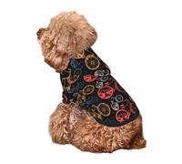 Kuilepa Compass and Mountains in Bicycle Wheels Print Dog Hoodie Security Dog Sweater Dog Clothes Dog Hoodie Sweatshirt for Small Medium Large Dogs (Xs-XXL)