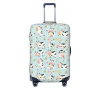 Kuilepa Cute Cows Print Luggage Covers For Suitcase,Elastic Washable & Stretchable Suitcase Covers For Luggage, Anti-Scratch - Fits 18-32 Inch Luggage-No Luggage Included, Black, XL
