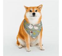 Kuilepa Cute Farm Birds Print Dog Bandana Birthday Gift Washable Bandana Scarf for Small to Large Dog Puppy Cat-Medium
