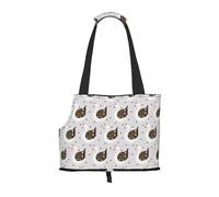Kuilepa Cute Swan Print Dog Carrier for Small Dogs,Soft Sided Pet Carrier Bag with Pockets,Portable Medium Dog Puppy Large Cat Travel Handbag Tote for Hiking Traveling Outdoor