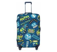 Kuilepa Dump Truck Print Luggage Covers For Suitcase,Elastic Washable & Stretchable Suitcase Covers For Luggage, Anti-Scratch - Fits 18-32 Inch Luggage-No Luggage Included, Black, S