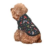 Kuilepa Forest Flora and Insects Print Dog Hoodie Security Dog Sweater Dog Clothes Dog Hoodie Sweatshirt for Small Medium Large Dogs (Xs-XXL)