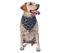 Kuilepa Function Source Code Print Dog Bandana Birthday Gift Washable Christmas Bandana Scarf for Small to Large Dog Puppy Cat