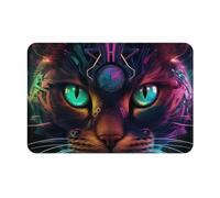 Kuilepa Futuristic Cat Warrior Print Doormat Indoor Outdoor Patio Door Mats Non-Slip Entrance Mat for Home,Outside Entry,Yard,Floor,Patio 23.6" X 15.7"