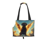 Kuilepa Golden Cloud Winged Dog Print Dog Carrier for Small Dogs,Soft Sided Pet Carrier Bag with Pockets,Portable Medium Dog Puppy Large Cat Travel Handbag Tote for Hiking Traveling Outdoor