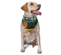 Kuilepa Green Tractor Field Print Dog Bandana Birthday Gift Washable Christmas Bandana Scarf for Small to Large Dog Puppy Cat