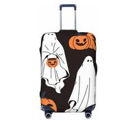 Kuilepa Halloween Ghosts And Pumpkins Print Luggage Covers For Suitcase,Elastic Washable & Stretchable Suitcase Covers For Luggage, Anti-Scratch - Fits 18-32 Inch Luggage-No Luggage Included, Black, L