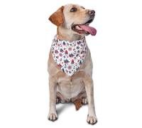 Kuilepa Happy Columbus Day Print Dog Bandana Birthday Gift Washable Christmas Bandana Scarf for Small to Large Dog Puppy Cat