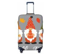 Kuilepa Hello Fall Gnomes Print Luggage Covers For Suitcase,Elastic Washable & Stretchable Suitcase Covers For Luggage, Anti-Scratch - Fits 18-32 Inch Luggage-No Luggage Included, Black, M