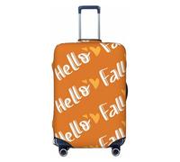 Kuilepa Hello Fall Print Luggage Covers For Suitcase,Elastic Washable & Stretchable Suitcase Covers For Luggage, Anti-Scratch - Fits 18-32 Inch Luggage-No Luggage Included, Black, L