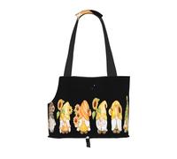 Kuilepa Hello Spring Sunflower Gnomes Print Dog Carrier for Small Dogs,Soft Sided Pet Carrier Bag with Pockets,Portable Medium Dog Puppy Large Cat Travel Handbag Tote for Hiking Traveling Outdoor