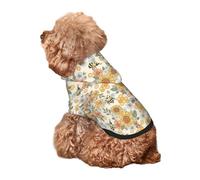 Kuilepa Hippie Bee Honeycomb Print Dog Hoodie Security Dog Sweater Dog Clothes Dog Hoodie Sweatshirt for Small Medium Large Dogs (Xs-XXL)