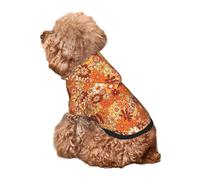 Kuilepa Hippie Flower Print Dog Hoodie Security Dog Sweater Dog Clothes Dog Hoodie Sweatshirt for Small Medium Large Dogs (Xs-XXL)