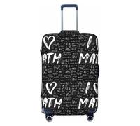 Kuilepa I Love Math Print Luggage Covers For Suitcase,Elastic Washable & Stretchable Suitcase Covers For Luggage, Anti-Scratch - Fits 18-32 Inch Luggage-No Luggage Included, Black, XL