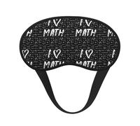 Kuilepa I Love Math Print Sleep Eye Mask for Men Women,Light Blocking Night Blindfold,Soft Eye Shade Cover for Travel