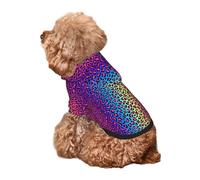 Kuilepa Leopard Neon Rainbow Gradient Print Dog Hoodie Security Dog Sweater Dog Clothes Dog Hoodie Sweatshirt for Small Medium Large Dogs (Xs-XXL)