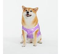 Kuilepa Lilac Glittering Print Dog Sweater Pullover Cold Weather Vest for Dogs Dog Sweatshirt Dog Jacket for Indoor and Outdoor Use