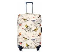 Kuilepa Little Birds Print Luggage Covers For Suitcase,Elastic Washable & Stretchable Suitcase Covers For Luggage, Anti-Scratch - Fits 18-32 Inch Luggage-No Luggage Included, Black, XL