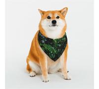 Kuilepa Lush Foliage Green Plant Print Dog Bandana Birthday Gift Washable Bandana Scarf for Small to Large Dog Puppy Cat-Small
